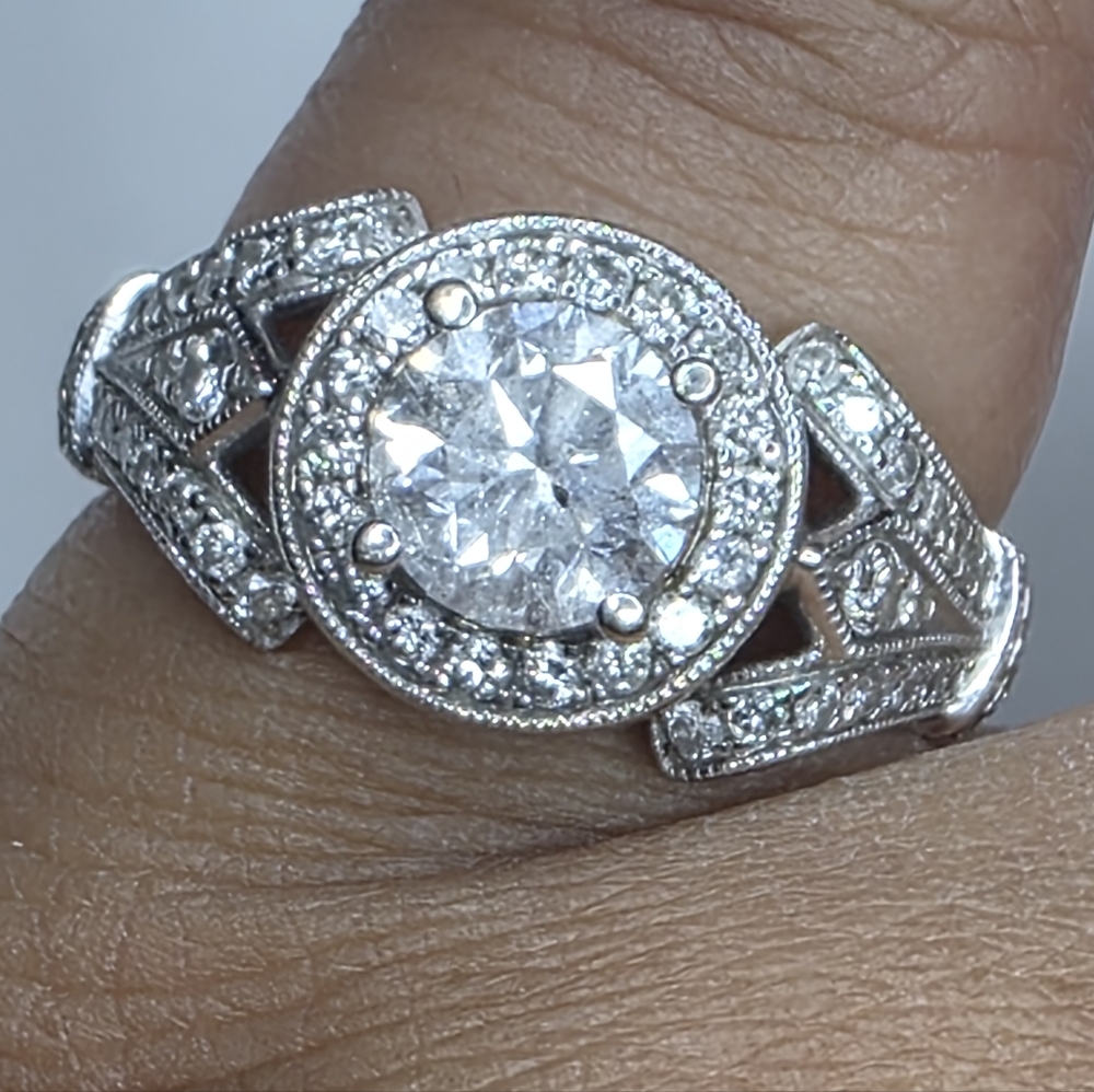 1.56Ct. All Natural Diamonds. Custom Diamond Engagement Ring
